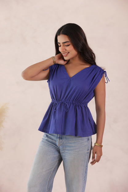 MARINE BLUE COTTON TOP