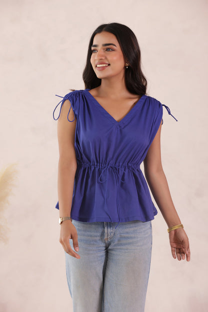 MARINE BLUE COTTON TOP