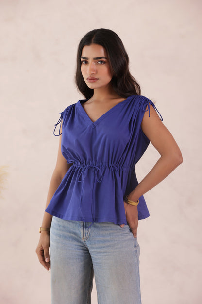 MARINE BLUE COTTON TOP