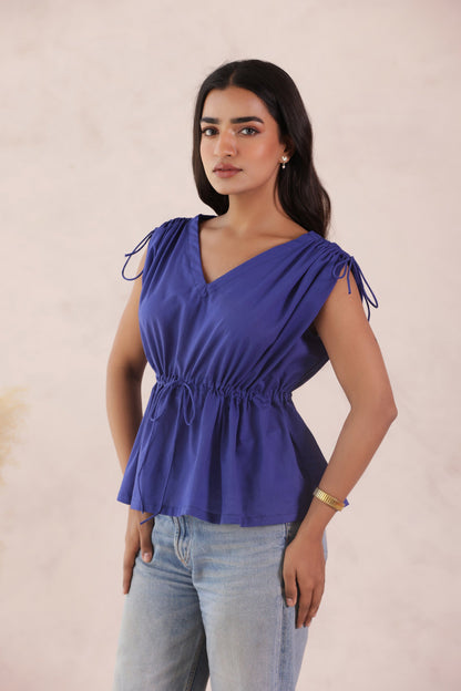 MARINE BLUE COTTON TOP
