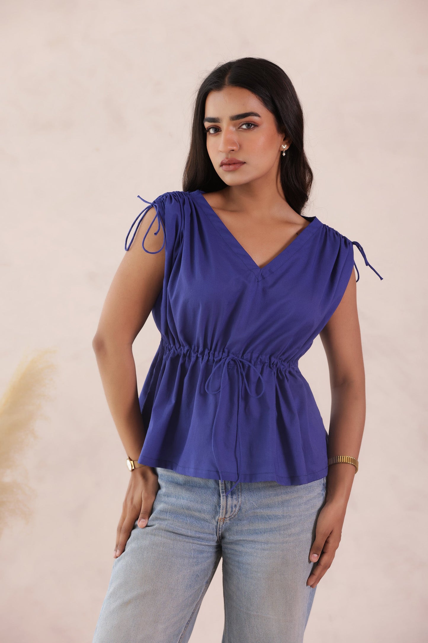 MARINE BLUE COTTON TOP