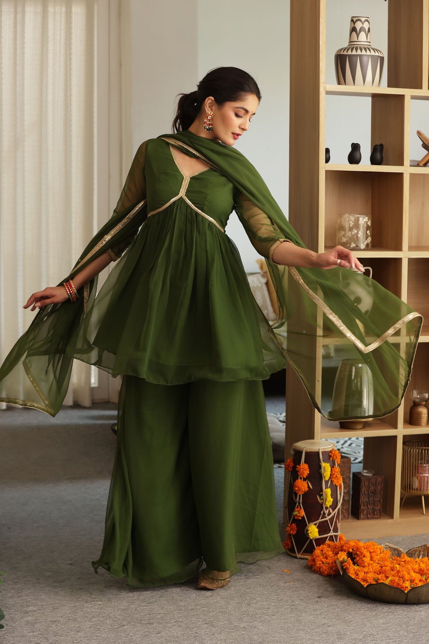 JANNAT GEORGETTE SHARARA SET