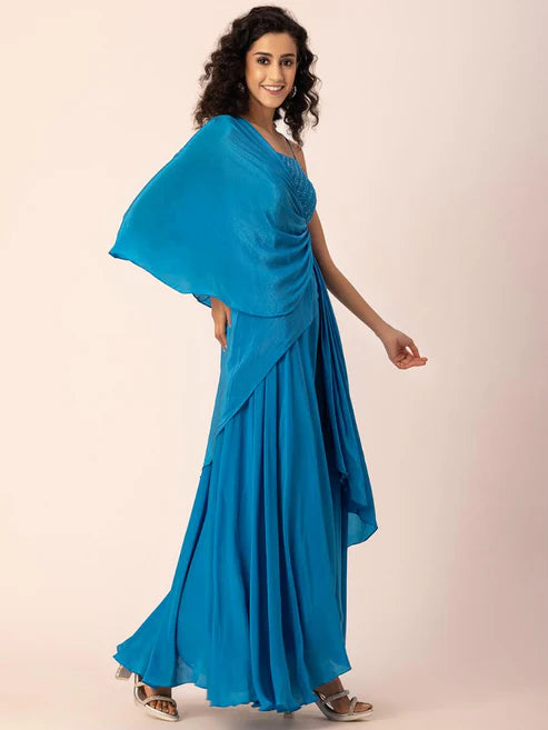 Aquamarine Drape Dress