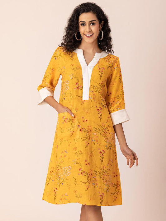 SunnyHue Hemp Sheath Dress