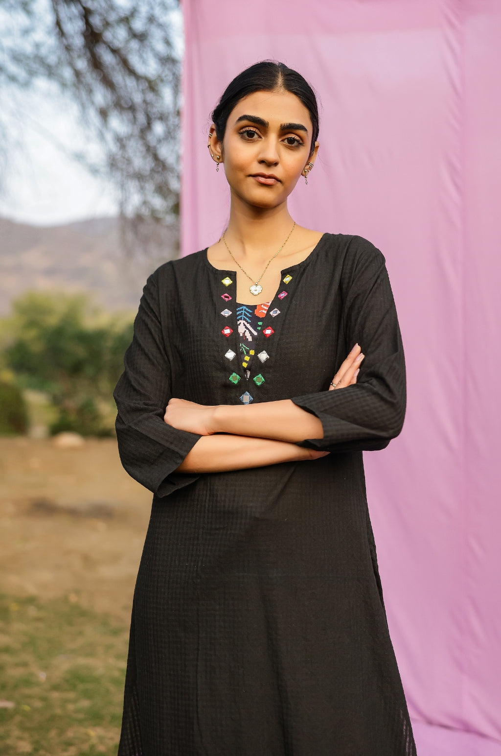 Midnight POP Kurta-Pant Set