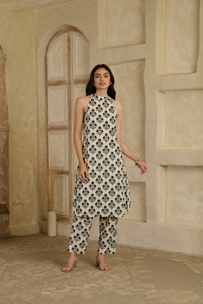 Poppy Play Halter Kurta Set (Set of 2)