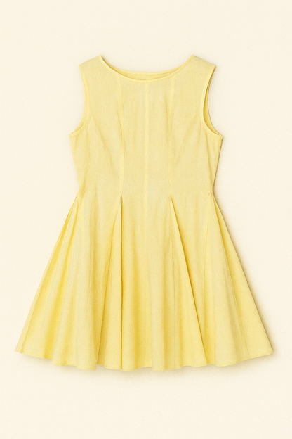 Lemon Cream Romper Dress