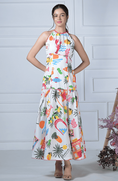 Amalfi Print Maxi Dress