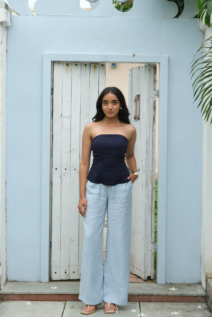 Corset Tube Top (Navy Blue)