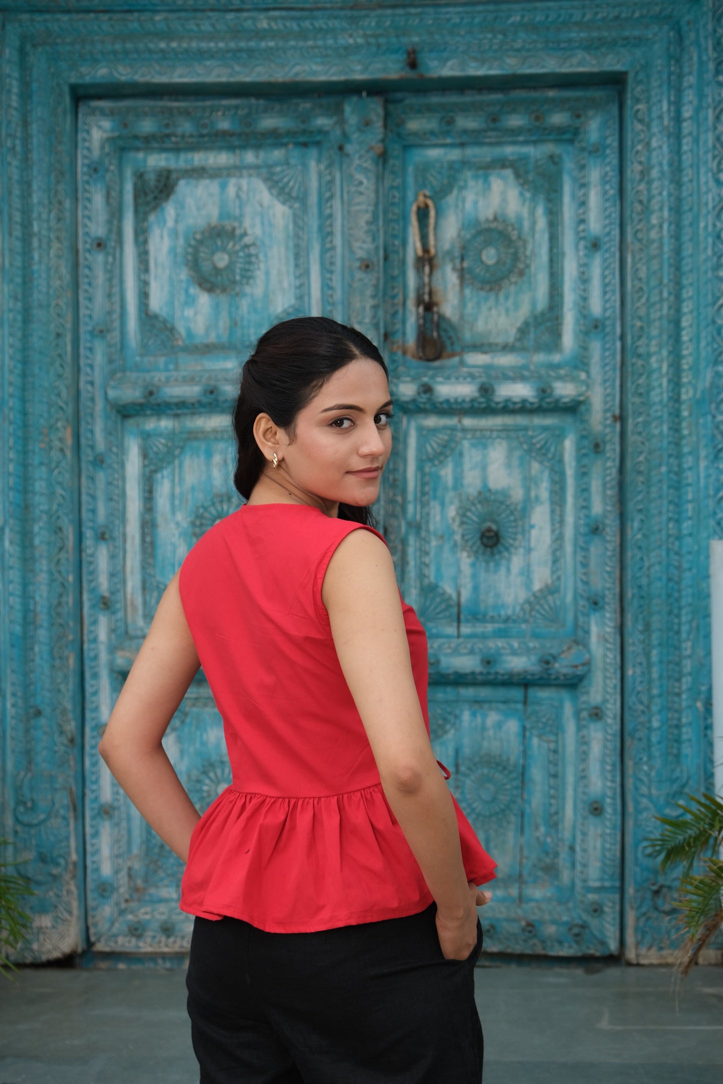 Tie-Up Vest Top (Red)