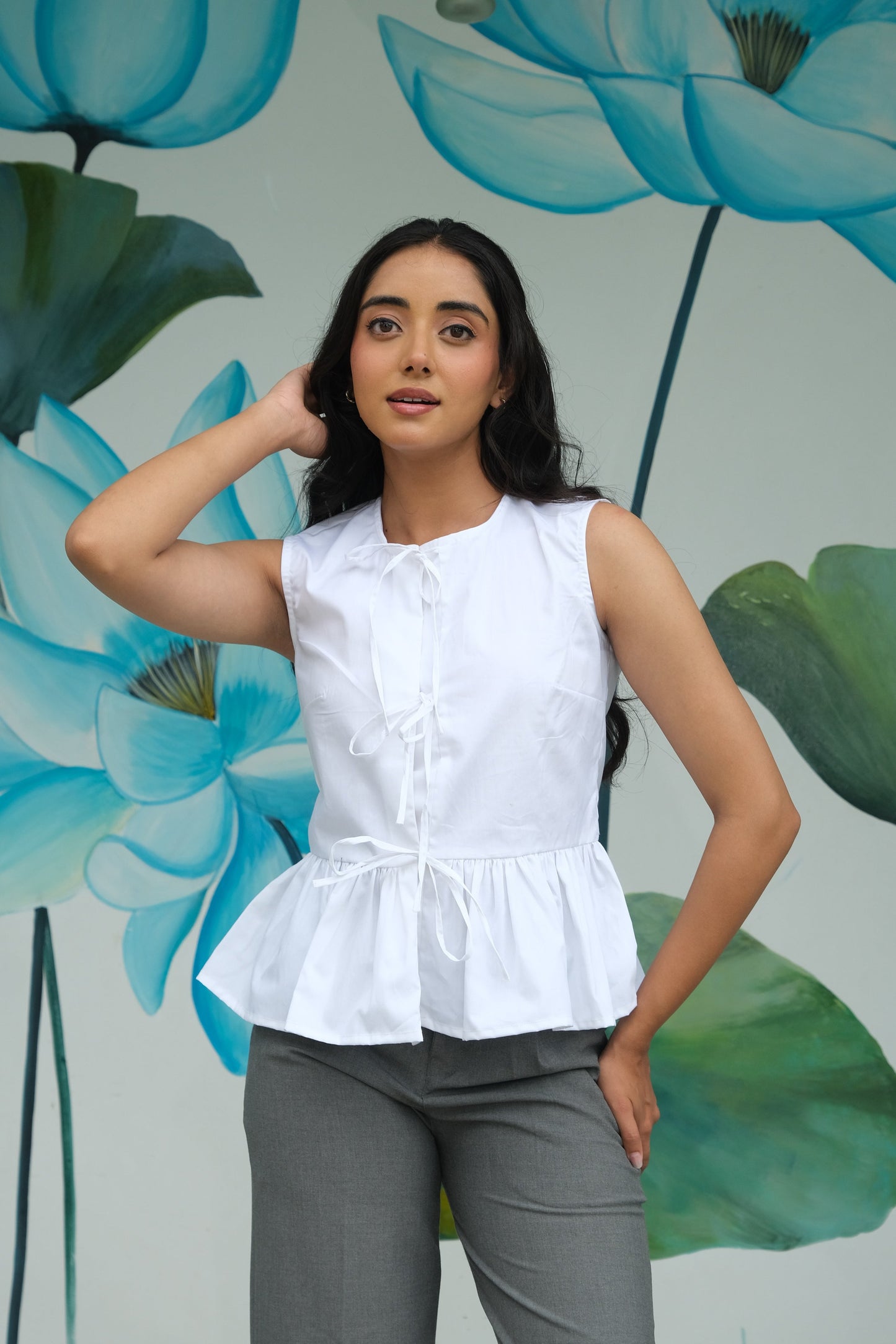 Tie-Up Vest Top (White)