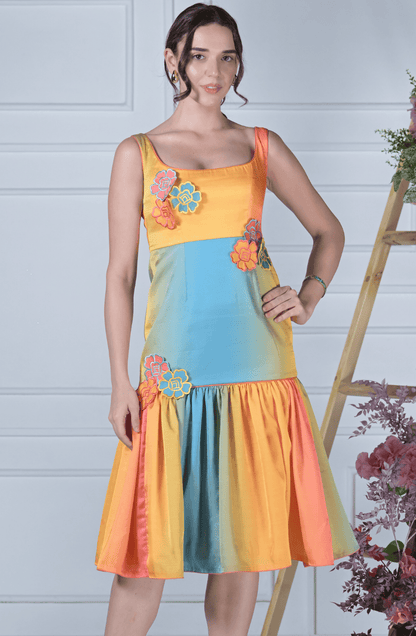 Sunset Shaded Midi Dress