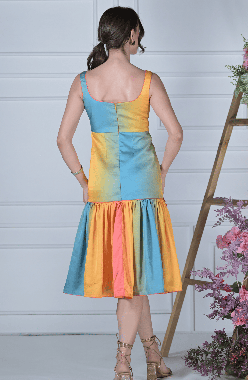 Sunset Shaded Midi Dress