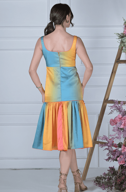 Sunset Shaded Midi Dress