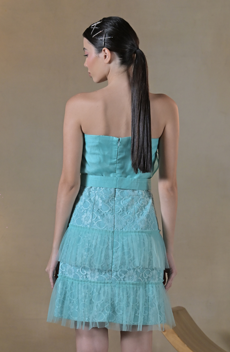 Baby Blue Ruffle Organza Dress
