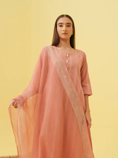 Sunset Blush Kurta Set with Dupatta
