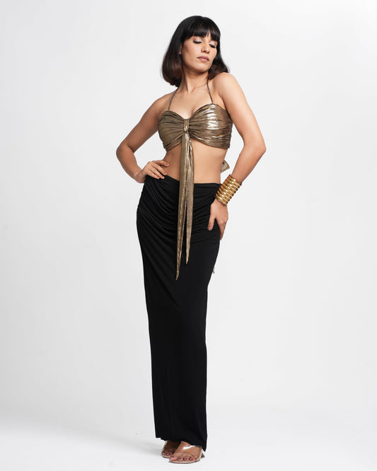 Cocktail - Golden Black 2- Piece Drape Set( Set of 2 )