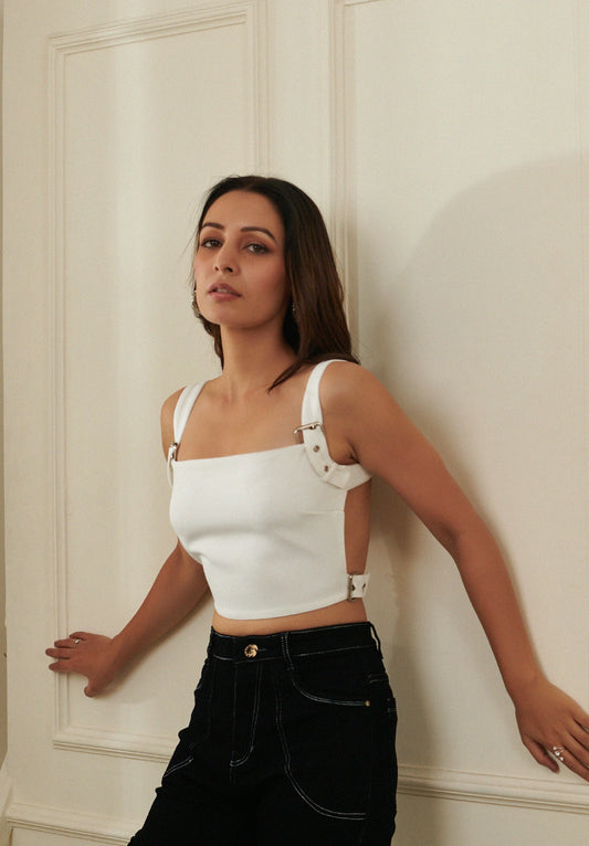 Sofia Buckle Crop Top