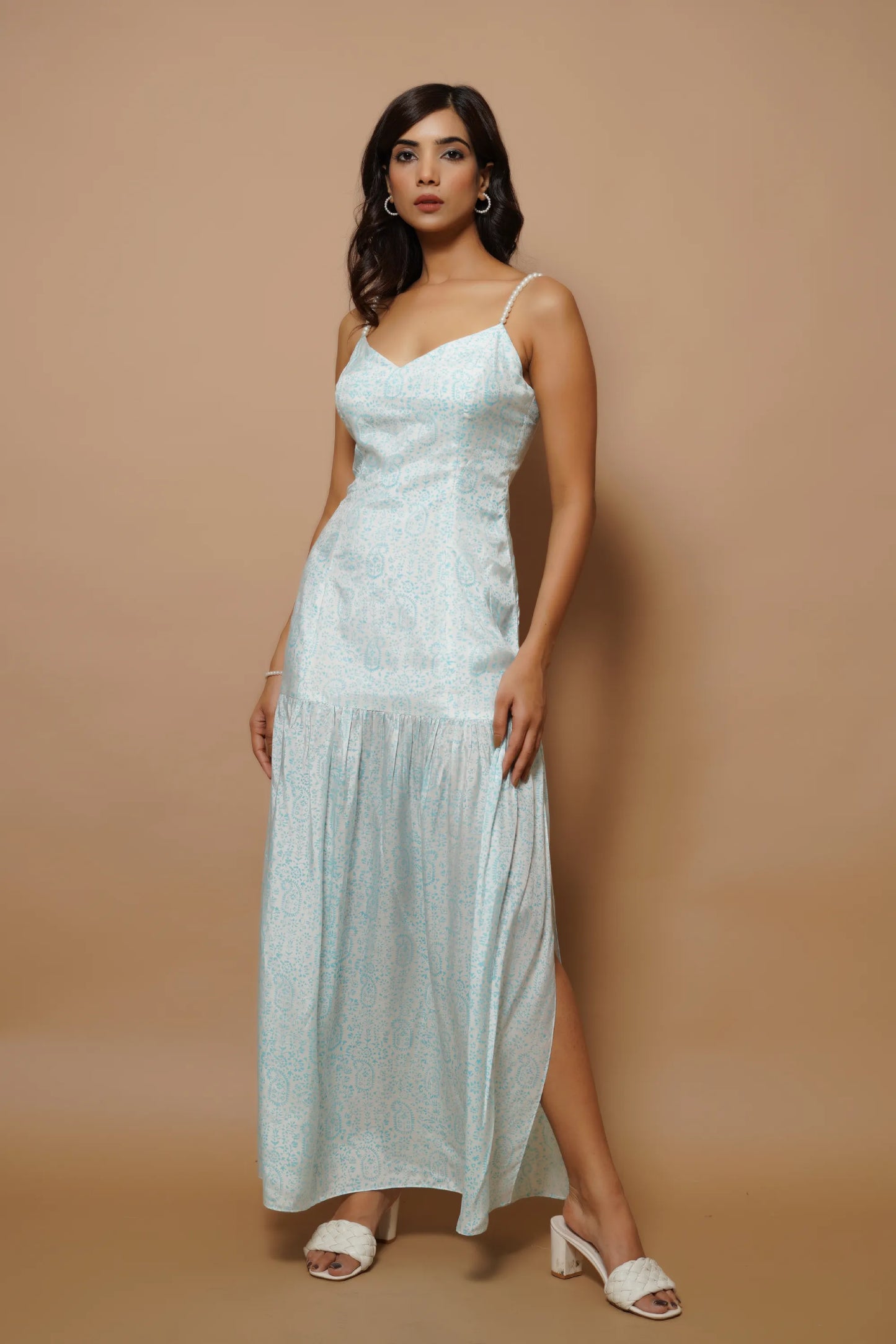 Firozi block print midi