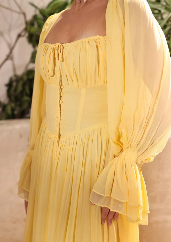 Elara Yellow Dress