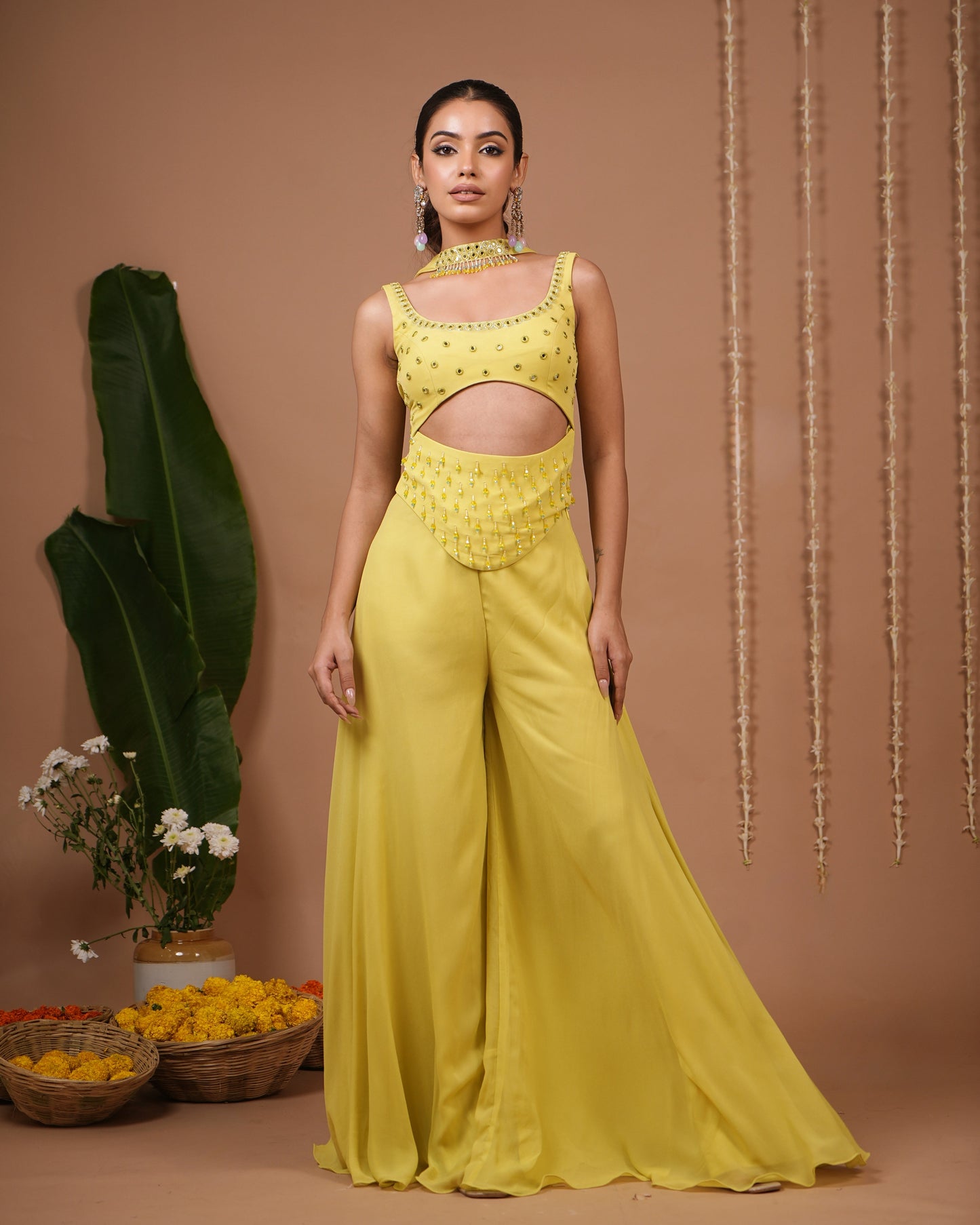 Lime Georgette Indo Set (Set of 3)