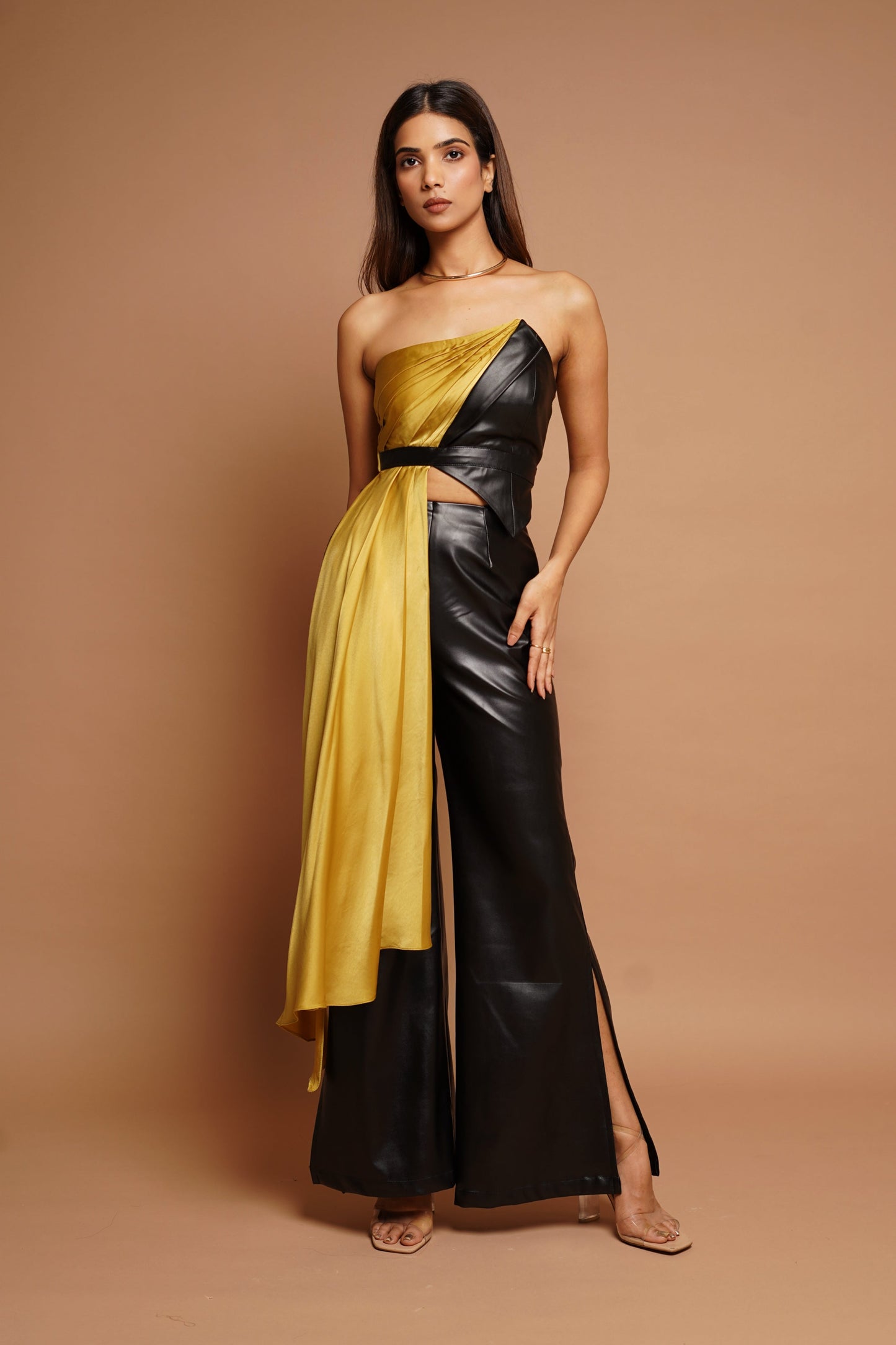 Leather Satin Co-ord (Set of 2)