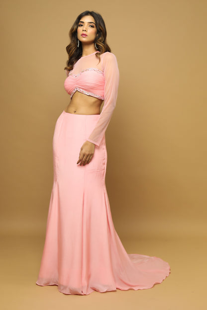 Pink Two Peice Indo  Set (Set Of 2)