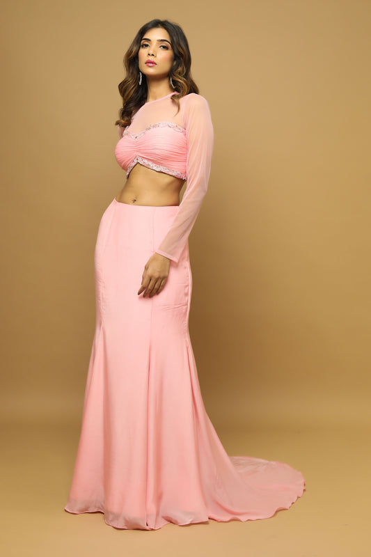 Pink Two Peice Indo  Set (Set Of 2)