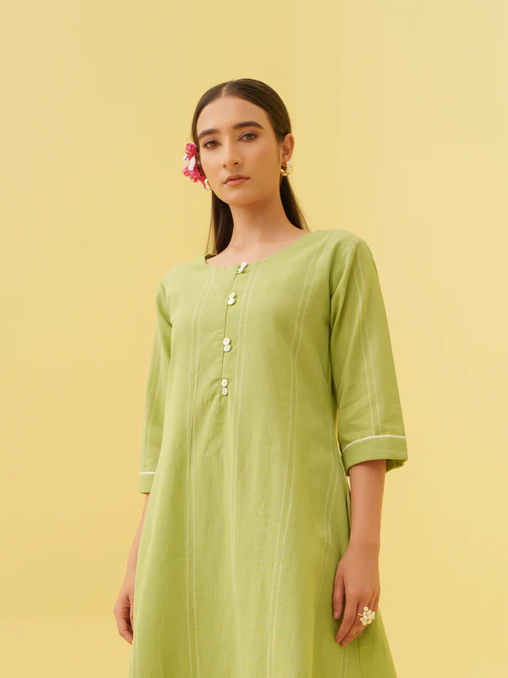 Summer Palm Kurta Set