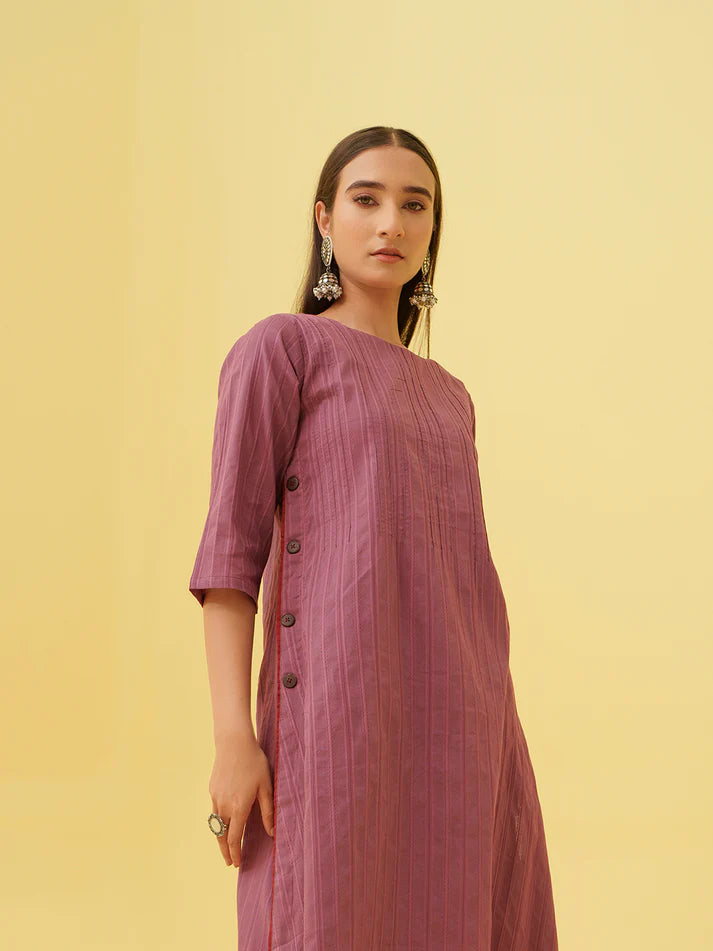 Petal Plum Kurta Set
