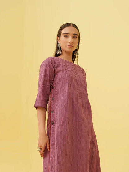 Petal Plum Kurta Set