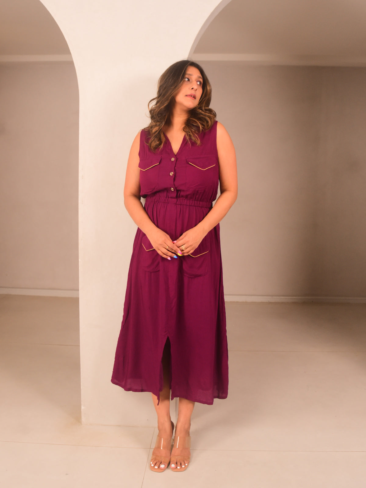 Isa Button Down Dress