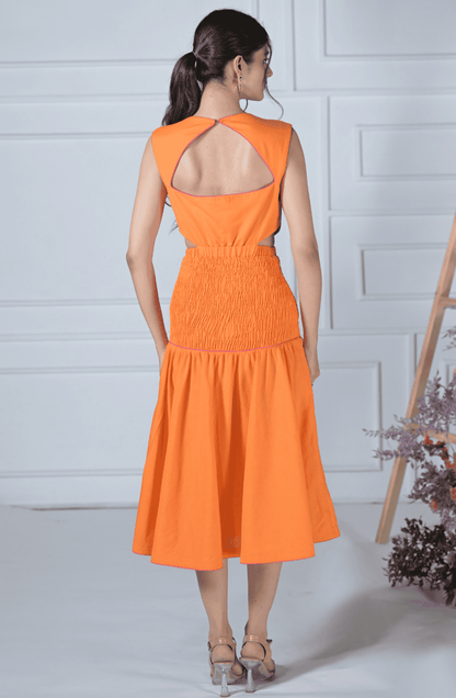 Dark Orange Maxi Dress