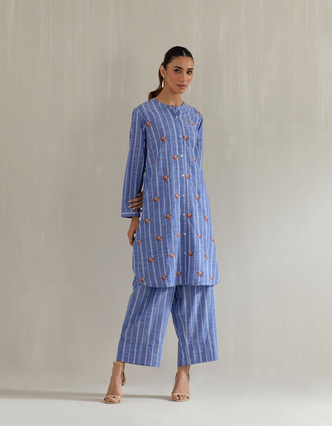 Blue Stripe Tunic with Pant