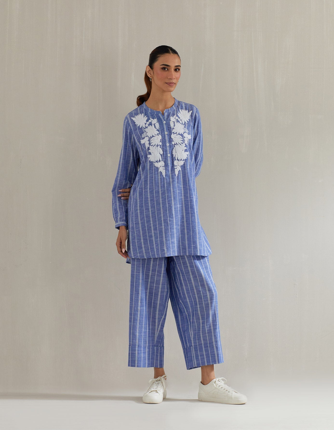 Blue Stripe Tunic with Pant