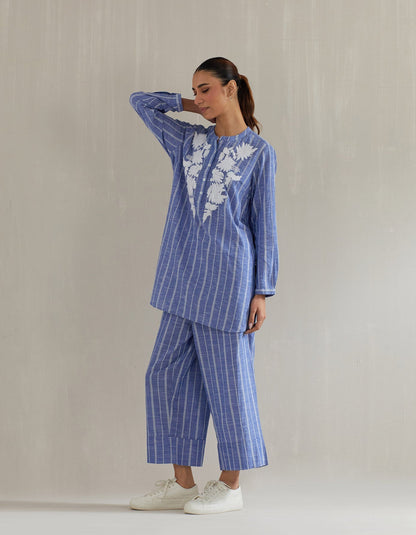 Blue Stripe Tunic with Pant