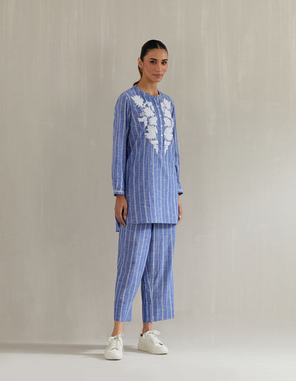 Blue Stripe Tunic with Pant