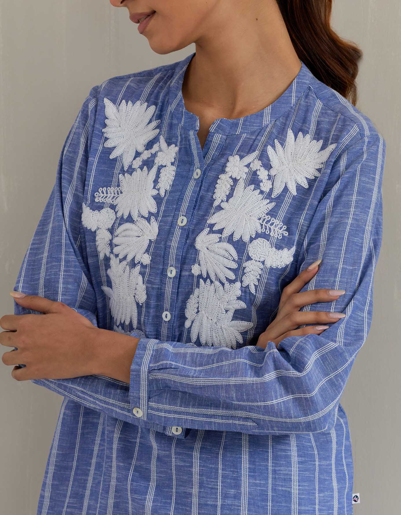 Blue Stripe Tunic with Pant