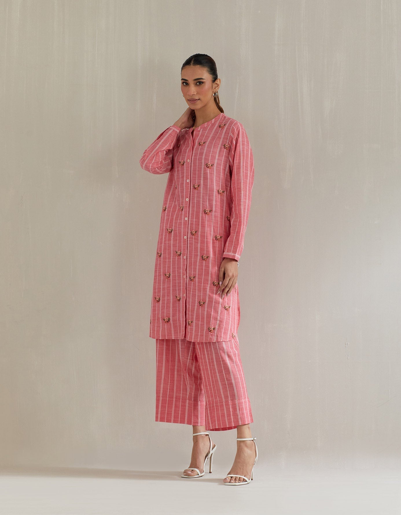 Pink Stripe Tunic with Pant