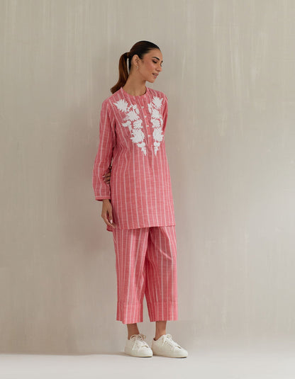 Pink Stripe Tunic with Pant