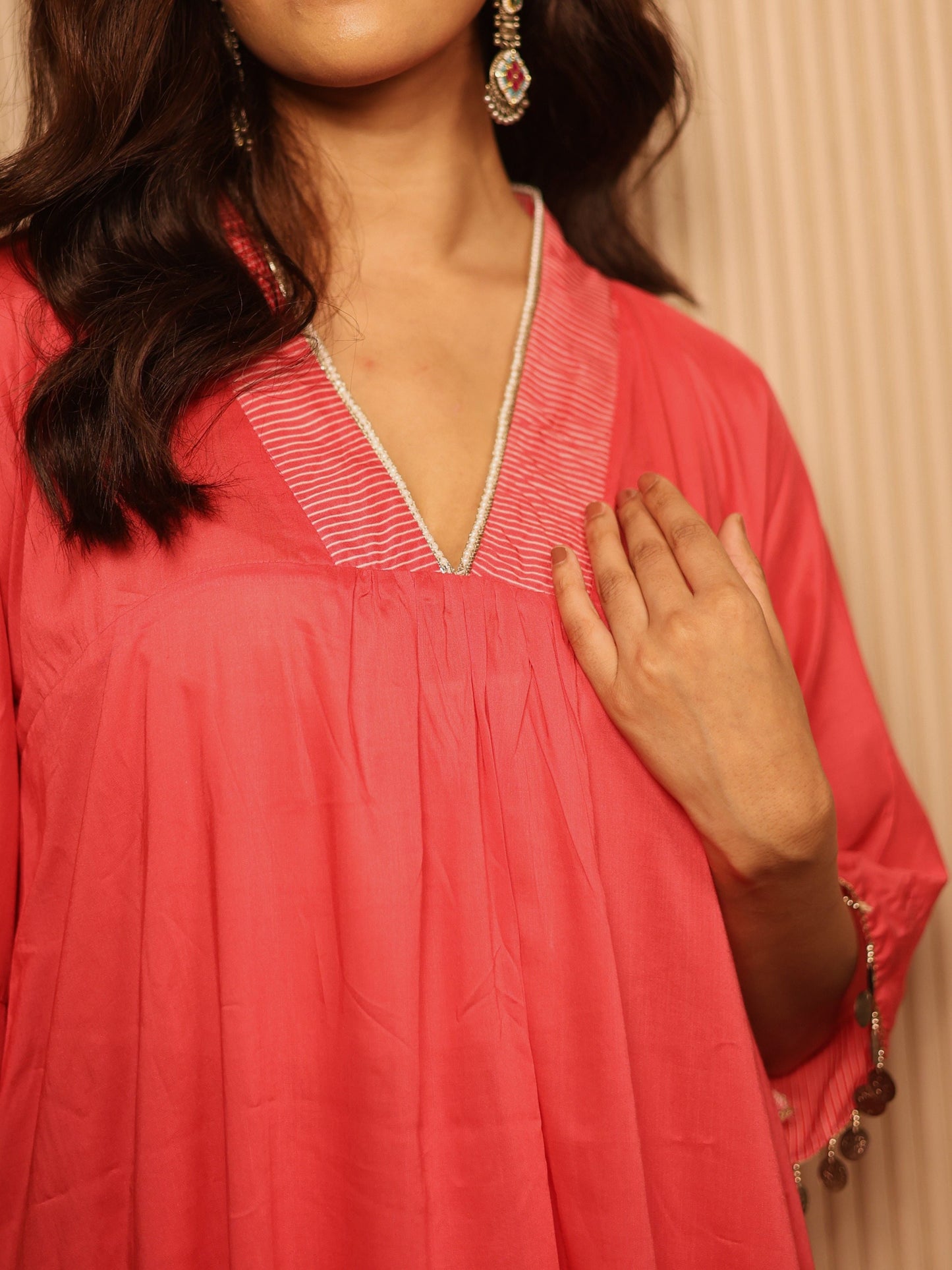 Hot Pink Boho Kaftan Set