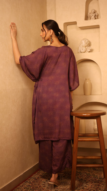 Stardust Violet Kaftan Set