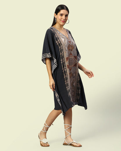 Cupro Crepe Kaftan Dress