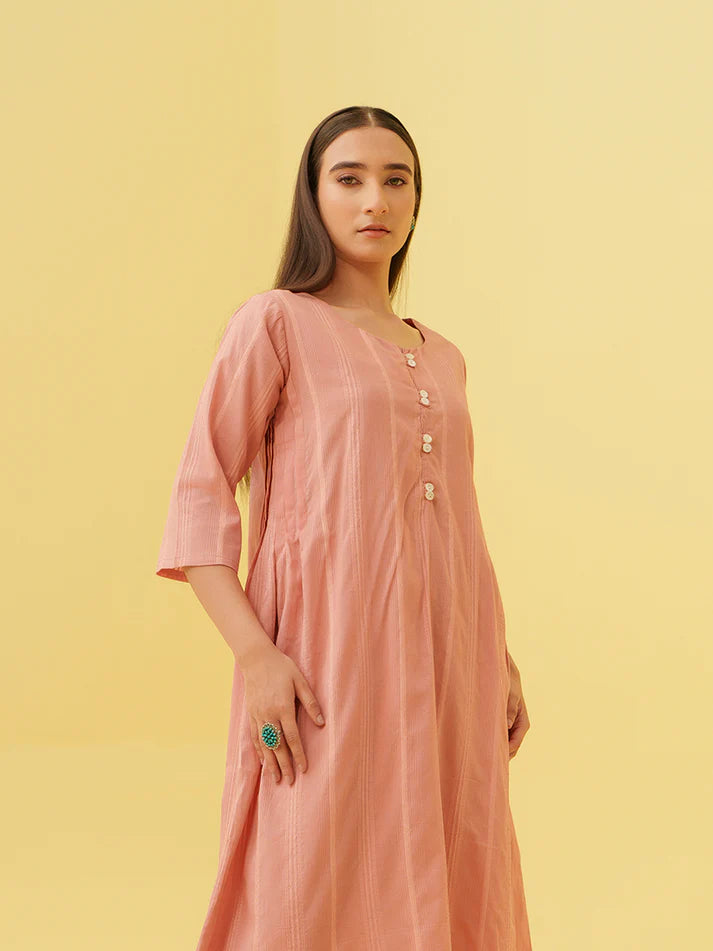 Sunset Blush Kurta Set with Dupatta