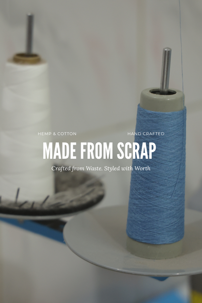 White Hemp Scrunchie