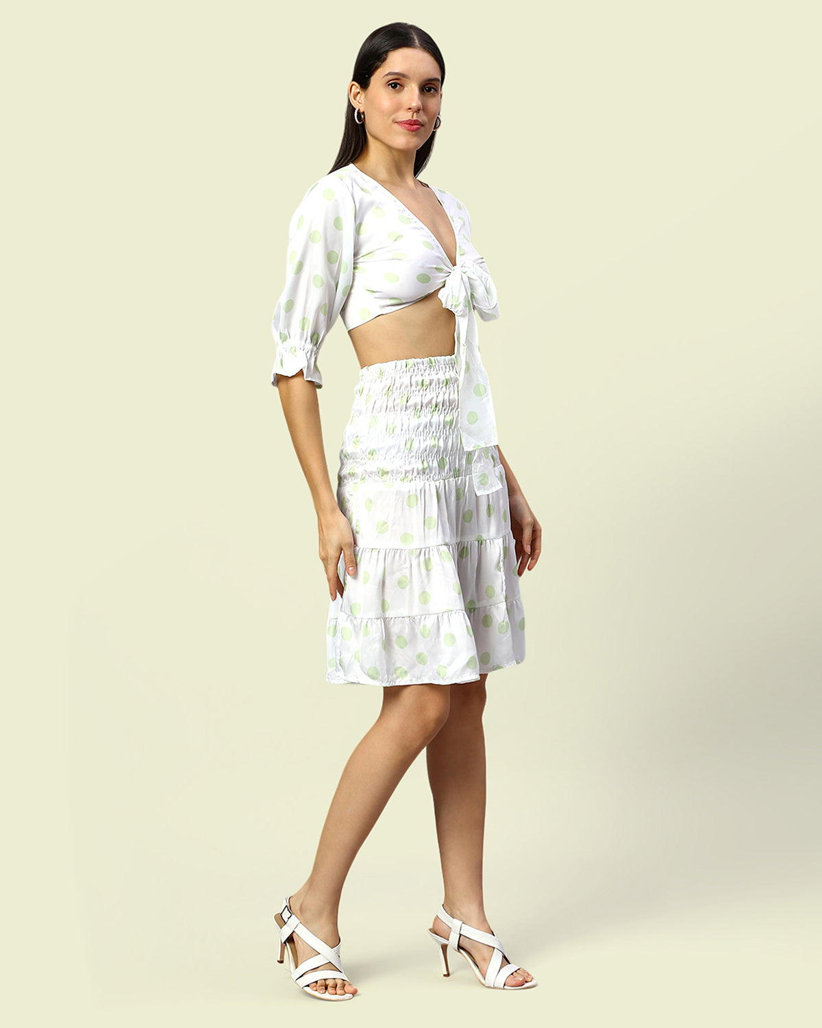 Polka Dot Skirt Co-Ord Set Women