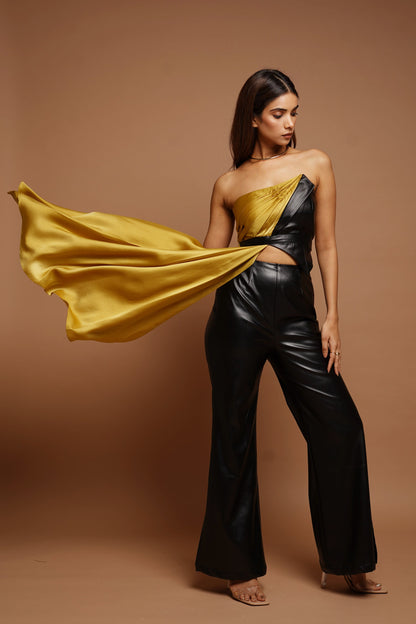 Leather Satin Co-ord (Set of 2)