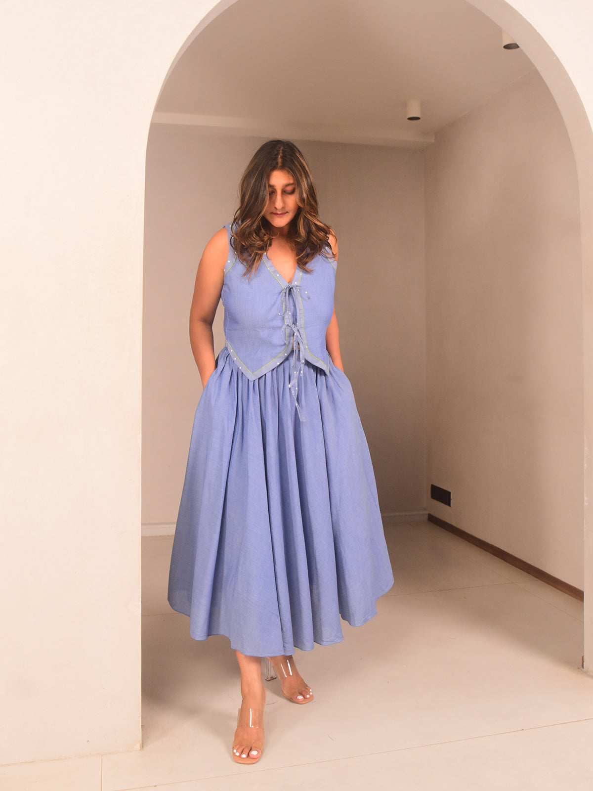Leni Vest Skirt Set
