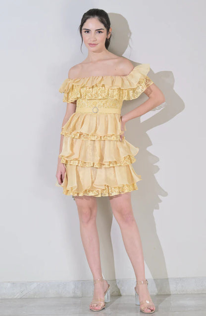 Lemon Meringue Frill Dress