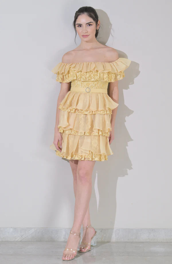 Lemon Meringue Frill Dress